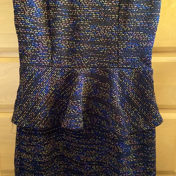 Tweed Backless Peplum Mini Dress - Picture 3 of 9